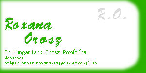 roxana orosz business card